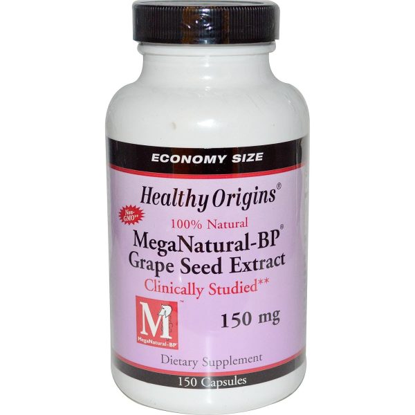 Healthy Origins, Mega- Natural BP, Grape Seed Extract 150mg, 150 Caps Supply