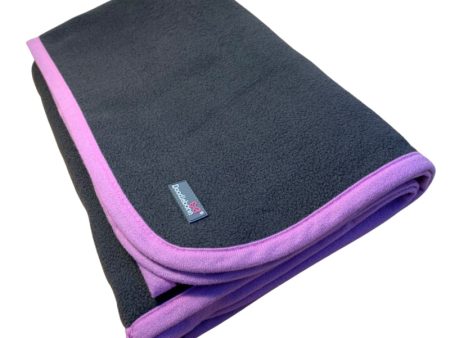 Doodlebone Fleece Dog Blanket Pink Charcoal For Sale