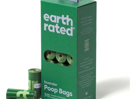 Earth Rated 315 Poo Bags on 21 Refill Rolls Lavender Scented Discount