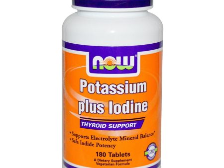 Now Foods Potassium Plus Iodine 180 Tablets - Dietary Supplement Online