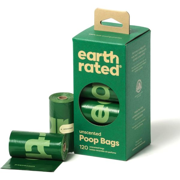 Earth Rated 120 Poo Bags on 8 Refill Rolls Unscented Fashion