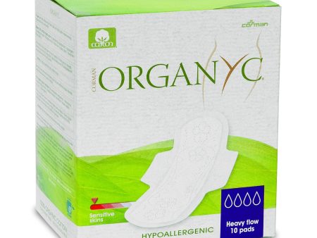 Corman, Organyc Cotton Pads, Heavy Flow, Thin, 10 Pack on Sale