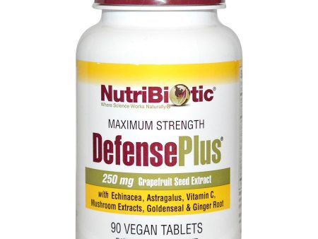 Nutribiotic DefensePlus 250mg Grapefruit Seed Extract 90 Vegan Tablets on Sale