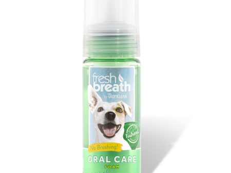 Tropiclean Fresh Breath Oral Dental Care Foam for Dogs & Cats 133ml Supply