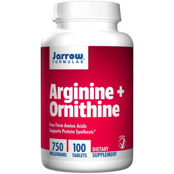 Jarrow Formulas, Arginine + Ornithine 750mg, 100 Tablets on Sale