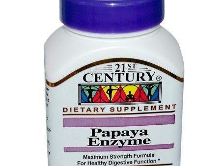 21st Century Health Care Papaya Enzyme 100 Chewable Tablets For Sale