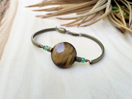 Tiger s Eye + Green Aventurine Bracelet Online Sale