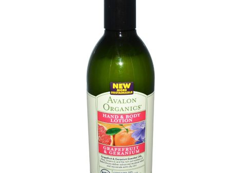 Avalon Organics, Hand & Body Lotion, Grapefruit & Geranium (340g) Online Hot Sale