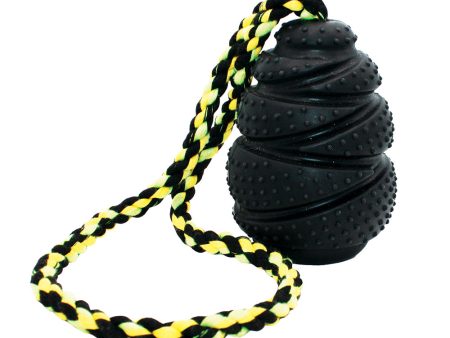 Grrrelli Rubber Tough Dog Toys Tough Large Tugger w. Rope For Cheap