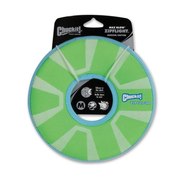 Chuckit Max Glow Zipflight Fetch Frisbee Medium Sale