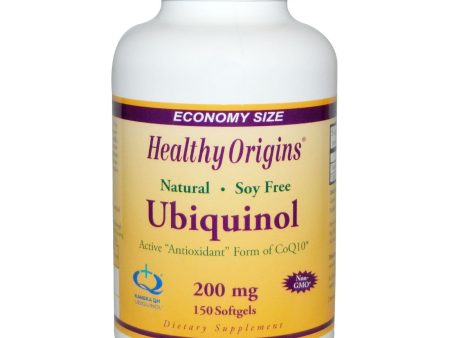 Healthy Origins Ubiquinol (Kaneka QH) Soy Free Non-GMO 200mg 150 Softgels Supply