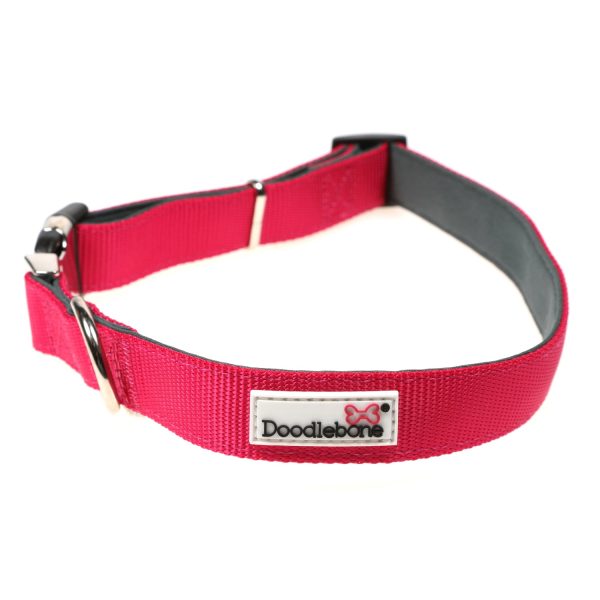 Doodlebone Originals Padded Dog Collar Fuchsia 3 Sizes Cheap