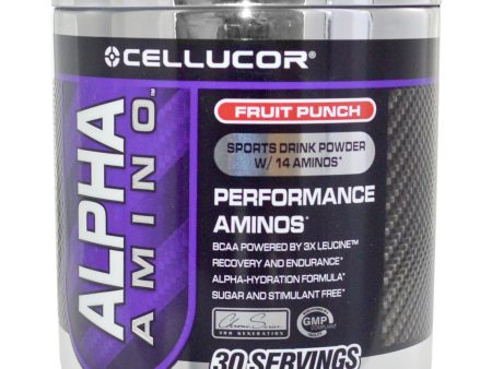 Cellucor, Alpha Amino Sports Drink Powder, Fruit Punch, 366 g on Sale