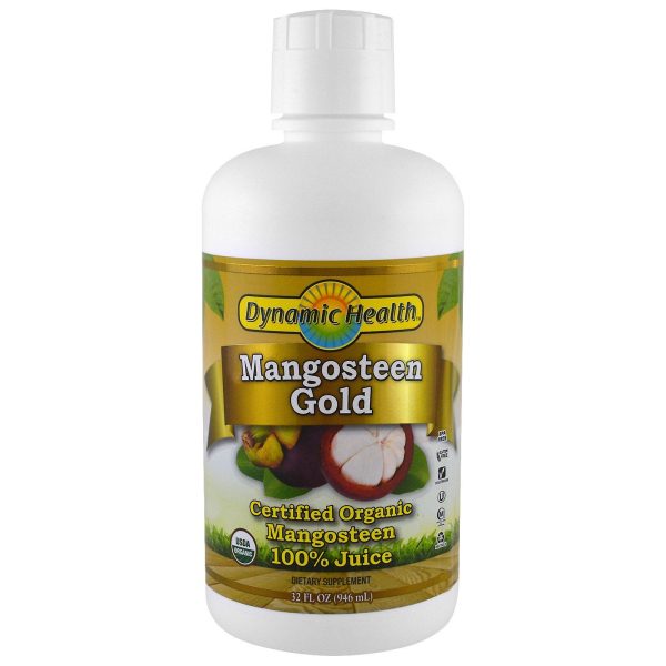 Dynamic Health Laboratories Certified Organic Mangosteen Gold 100% Juice 32 fl oz (946ml) Online now