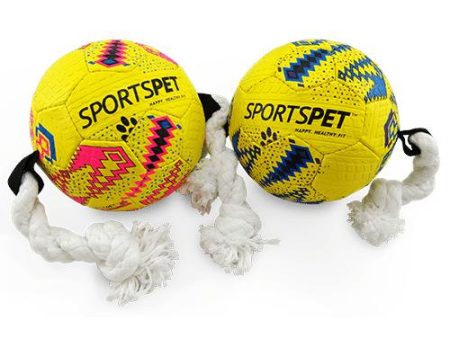 Sportspet Natural Rubber Dog Football 2 Sizes Hot on Sale