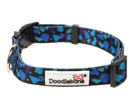 Doodlebone Originals Pattern Dog Collar Electric Party 3 Sizes For Sale