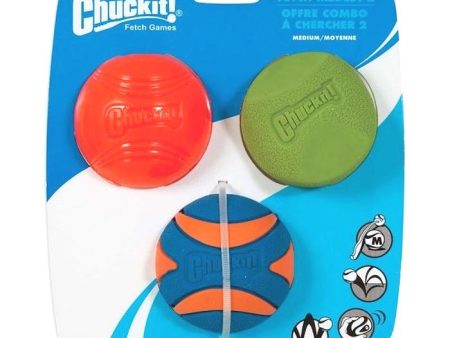 Chuckit Fetch Medley Balls Medium Ultra Strato Erratic Pack of 3 Online