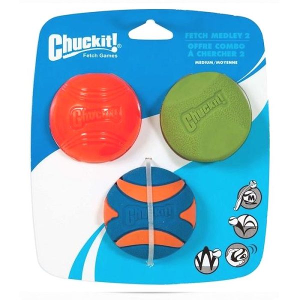 Chuckit Fetch Medley Balls Medium Ultra Strato Erratic Pack of 3 Online