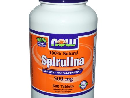 Now Foods 100% Natural Spirulina 500 mg 500 Tablets Online Sale