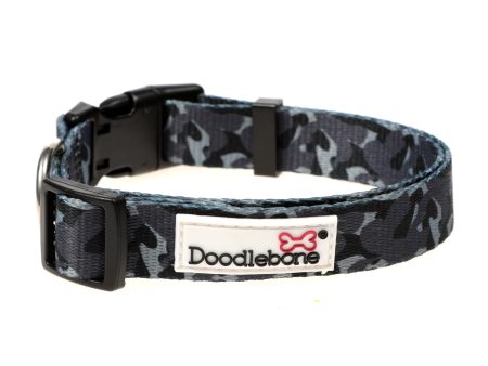 Doodlebone Originals Pattern Dog Collar Smokey Camo 3 Sizes For Discount